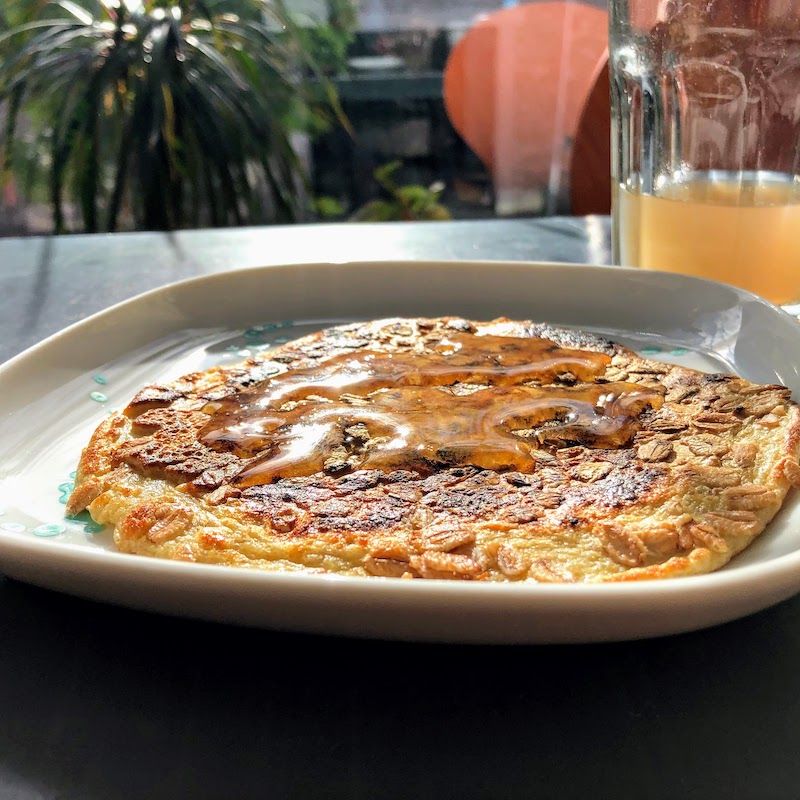 Bananen-havermout-pannenkoek
